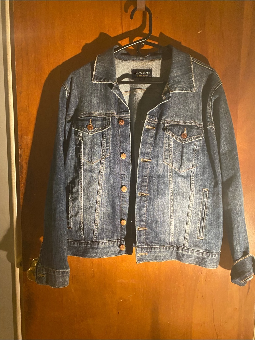 Lucky Brand Medium Blue Denim Jean Jacket